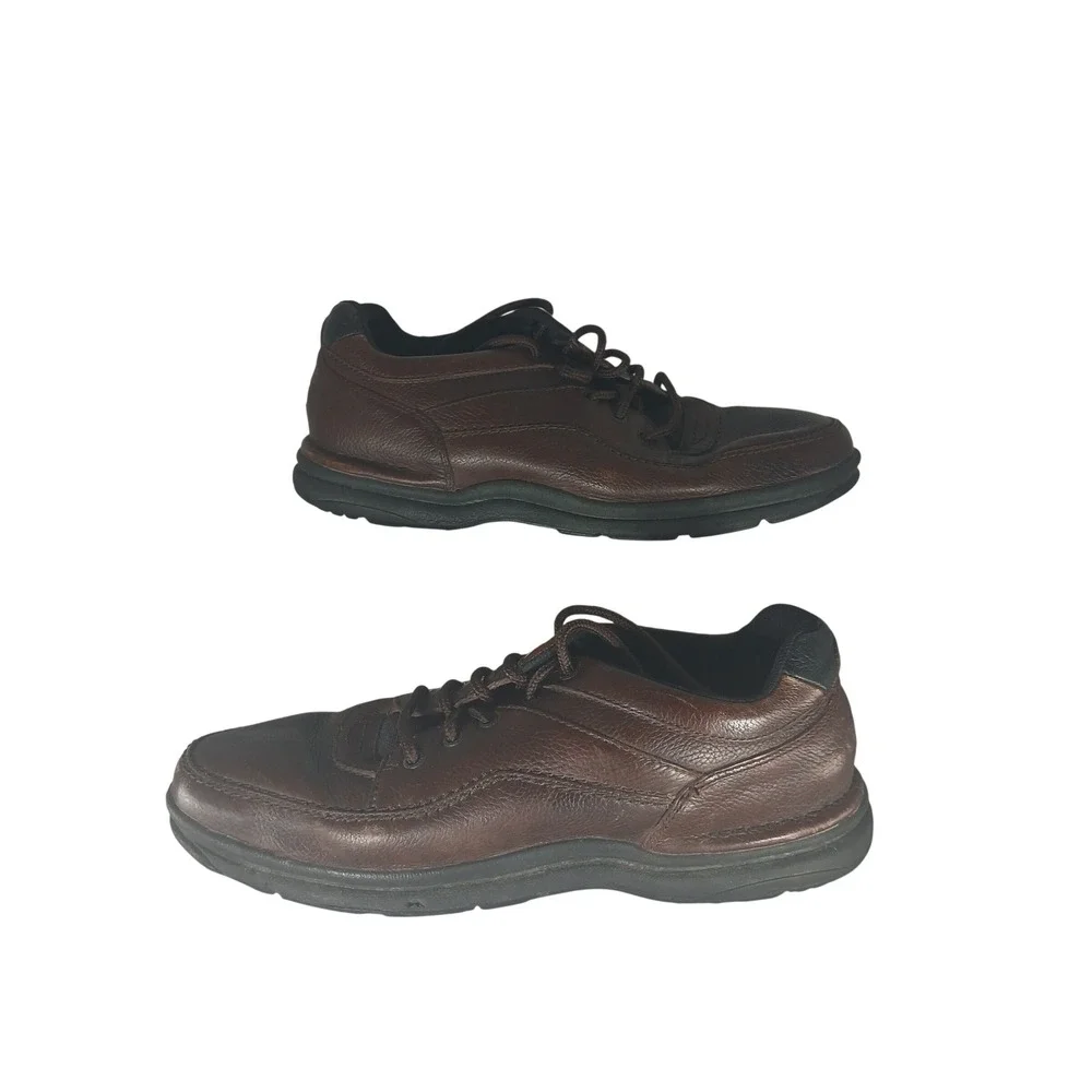 Rockport Prowalker Shoes 12M Brown Leather Walking Sneakers MWT11 Dad Normcore